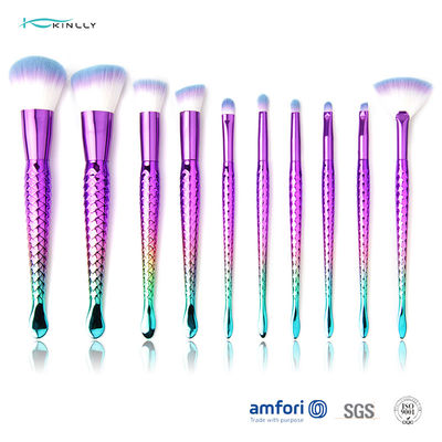 Mermaid Tail Purple Ferrule Synthetic Hair Makeup Brush