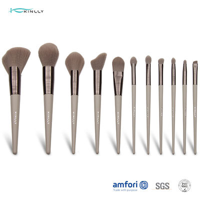 150g 12pcs Aluminum Ferrule Cosmetic Makeup Brush Set