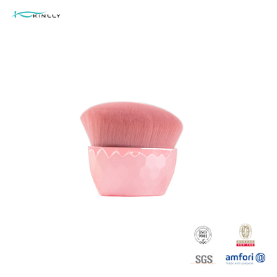 فرش مكياج فردية للشعر الاصطناعية باللون الوردي مع أنبوب بلاستيكي