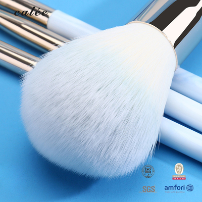مجموعة فرشاة تجميل سفر 4 بوصة مع شعر اصطناعي ومقبض بلاستيكي مع صندوق تعبئة بي في سي