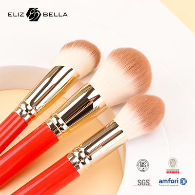 3pcs المقبض الخشبي أساسي مجموعة فرشاة التجميل أدوات مكياج الشعر الاصطناعي OEM ODM