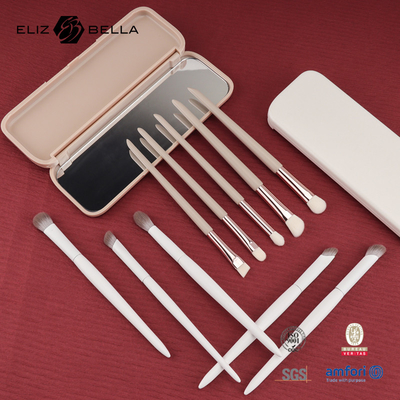 مجموعة فرشاة تجميل سفر مصغرة ¥ 5PCS فرشاة تجميل نباتية وخالية من القسوة للوجه والعينين