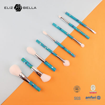 مجموعة فرش مكياج للسفر أكثر نعومة وصحية مثالية للمسات النهائية أثناء التنقل شعر صناعي أسود / ألوان مخصصة